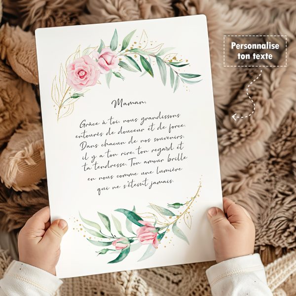 Affiche personnalisée maman Carte fête des mères
