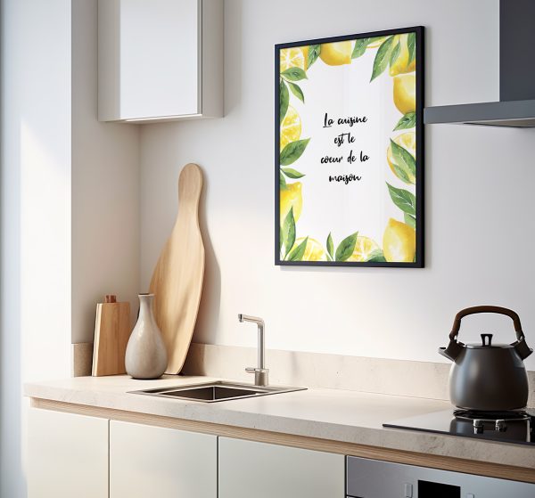 Affiche citrons citation personnalisable