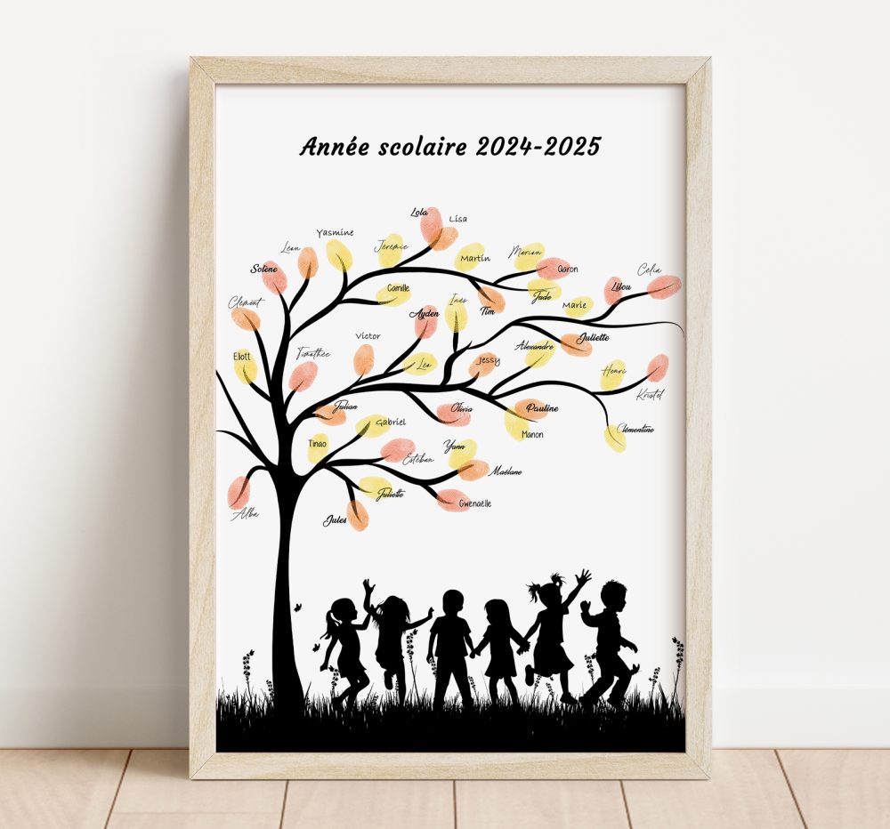 Arbre à empreintes souvenir de classe