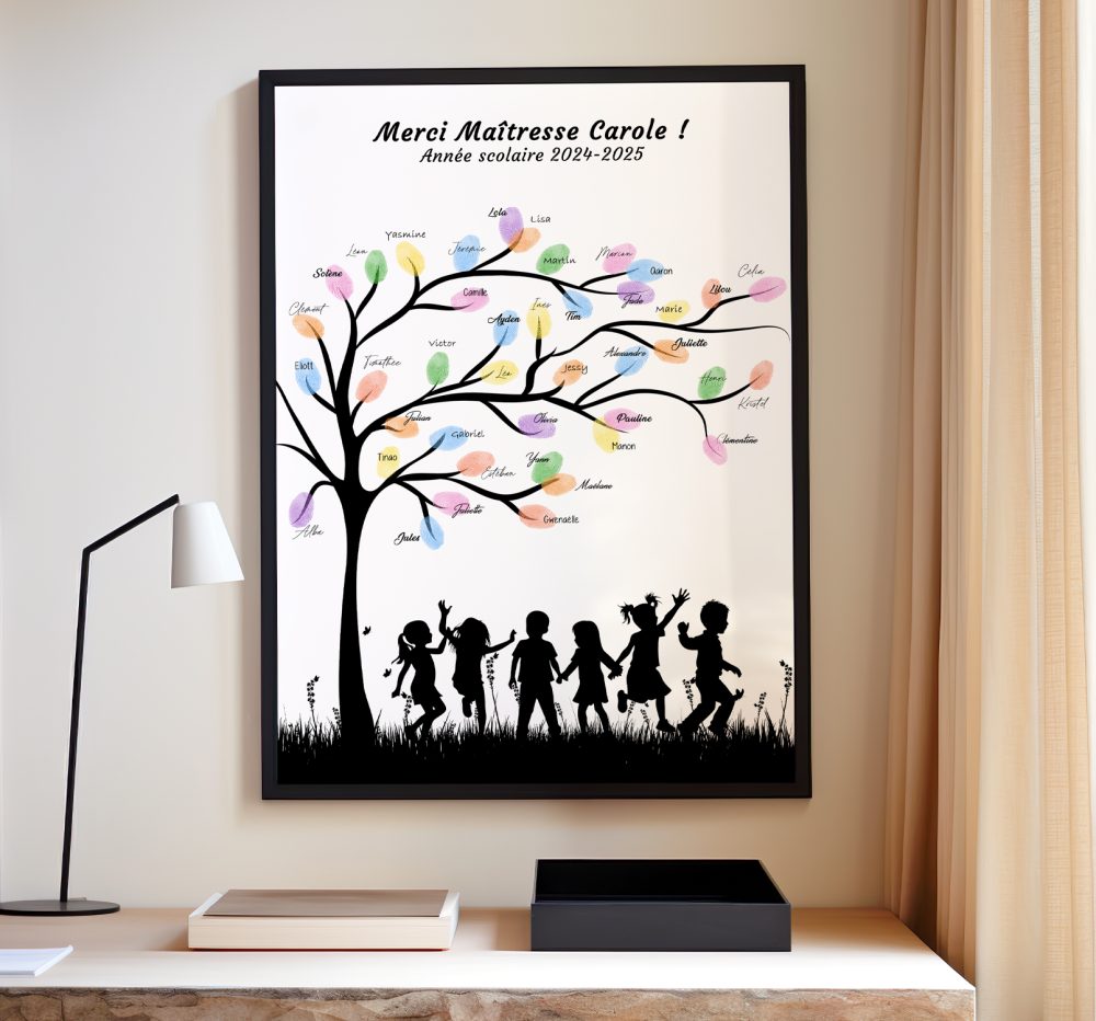 Arbre à empreintes souvenir de classe