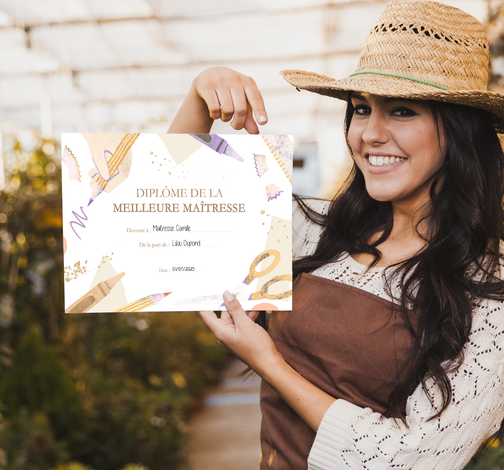 Diplôme de la meilleure maîtresse Diplôme de la meilleure maîtresse