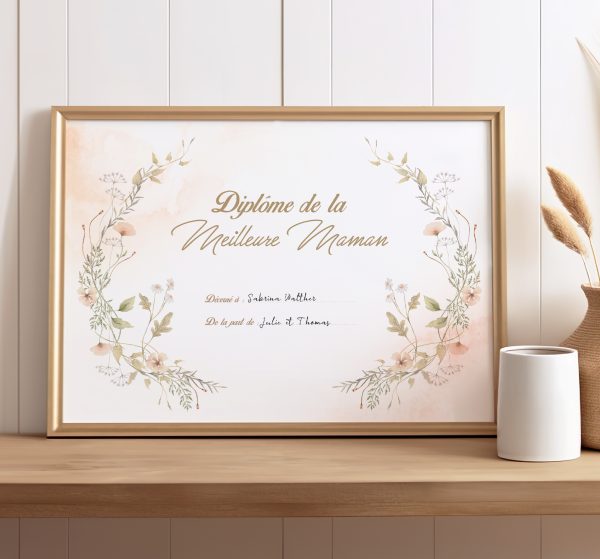 Diplôme de la meilleure maman