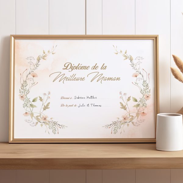 Diplôme de la meilleure maman