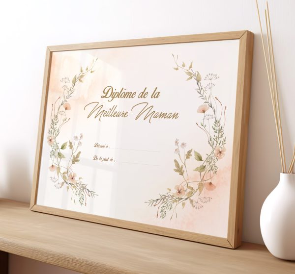 Diplôme de la meilleure maman