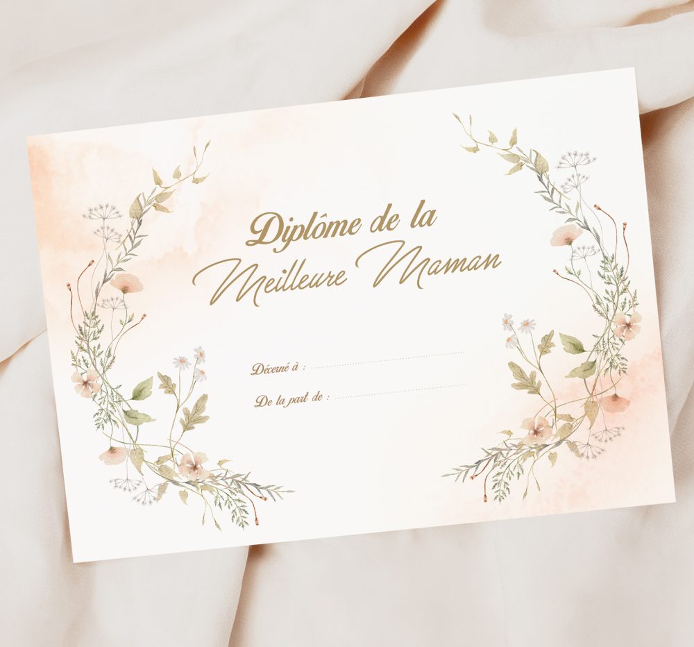 Diplôme de la meilleure maman