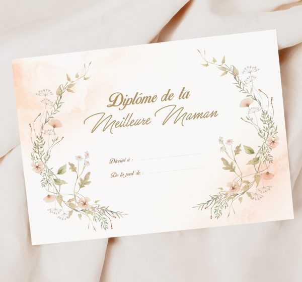 Diplôme de la meilleure maman