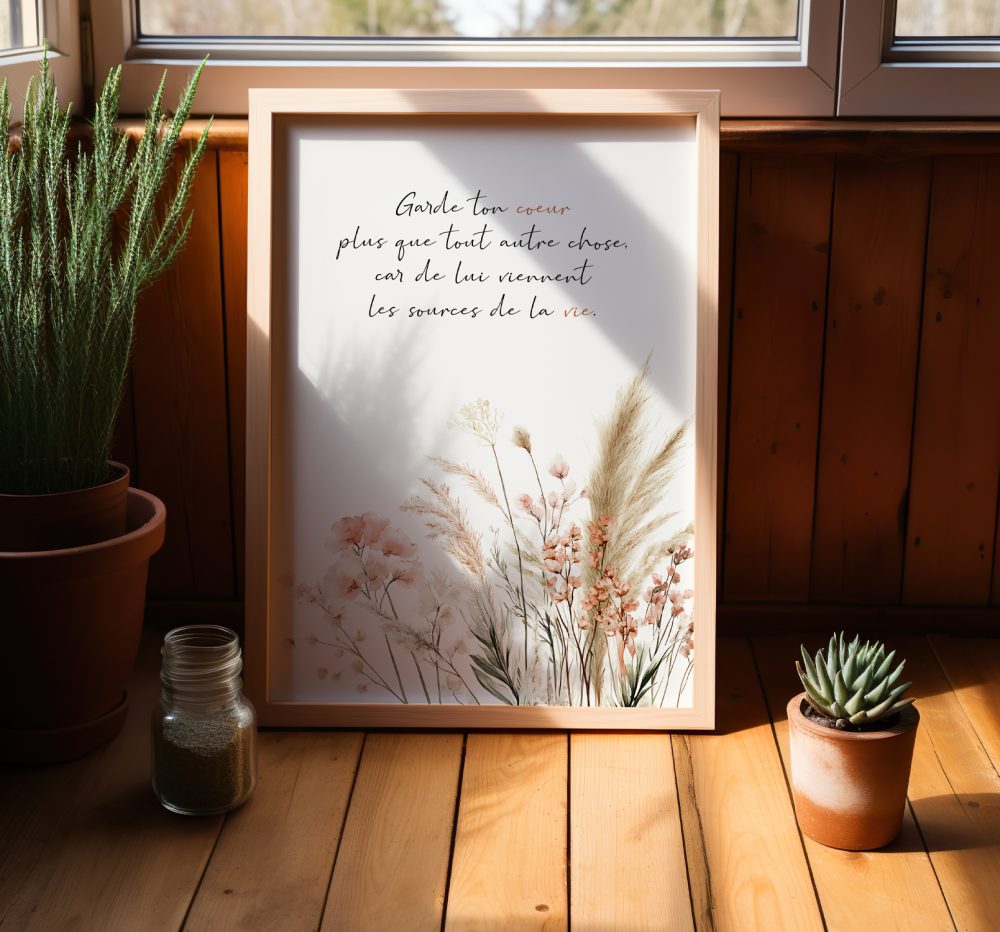 Garde ton coeur plus que tout autre chose, car de lui viennent les sources de la vie.