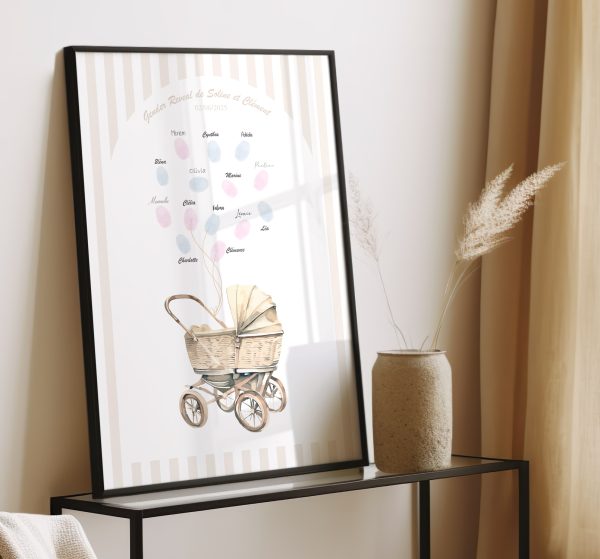 arbre à empreintes gender reveal